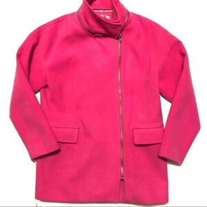 Jennifer Lopez Moto Style Wool Look Coat Pink S